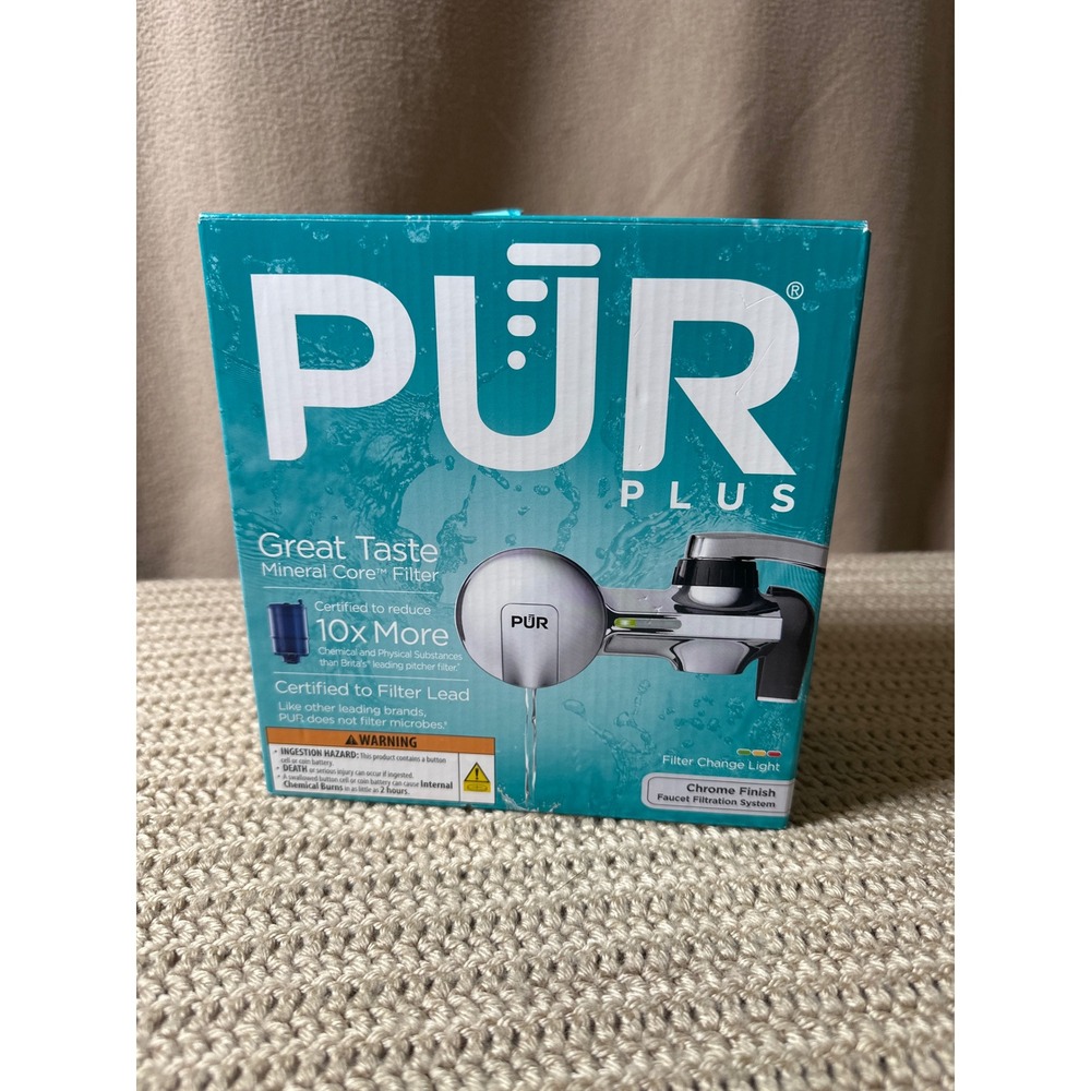 PUR PLUS Faucet Filtration System Chrome Vertical Mount PFM400H Mineral Filter